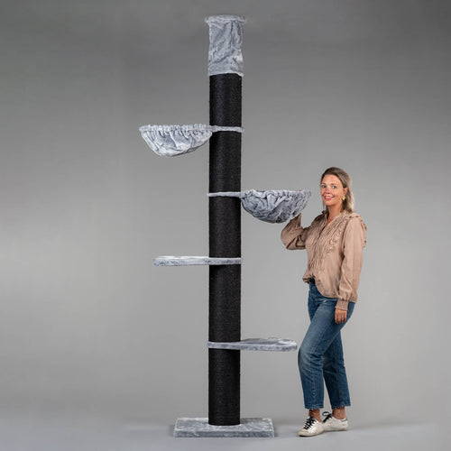 Maine Coon Tower Blackline Vaaleanharmaa