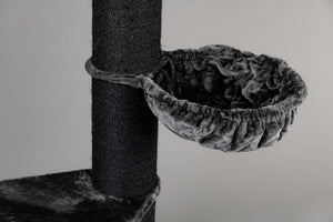 Suuri kissojen riippumatto de Luxe (20 cm tolpille) - Tummanharmaa