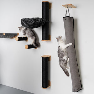 Seinäkalusteet kiipeilyseinä kissa - Kiipeily- ja ryömintäpussi (Harmaa)